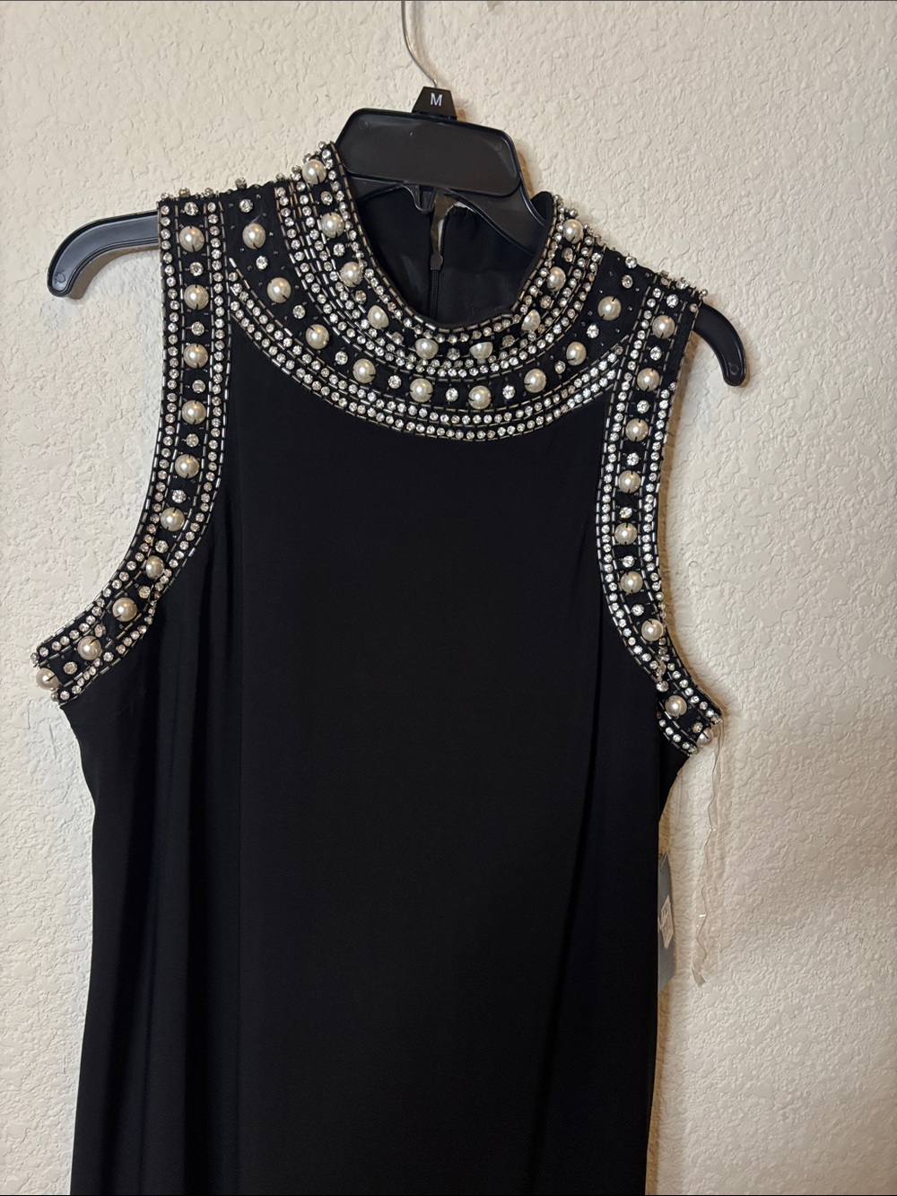 MSK Black Beaded High-Neck Sleeveless Dress - Picture 5 of 8
